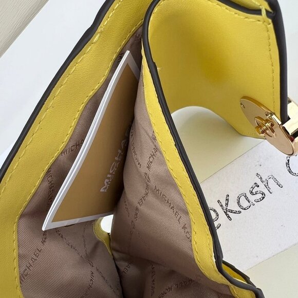 Michael Kors wallet carmen medium trifold leather wallet sunshine - Picture 6 of 7